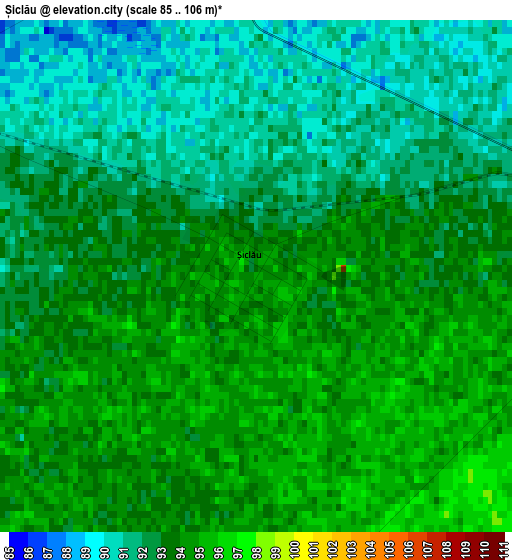 Șiclău elevation map