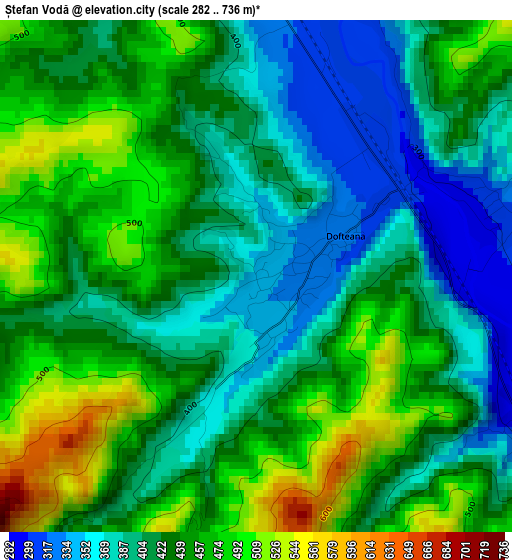 Ștefan Vodă elevation map