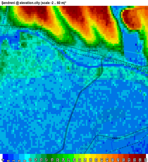 Şendreni elevation map