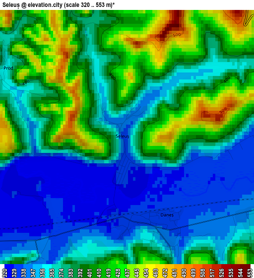 Seleuș elevation map