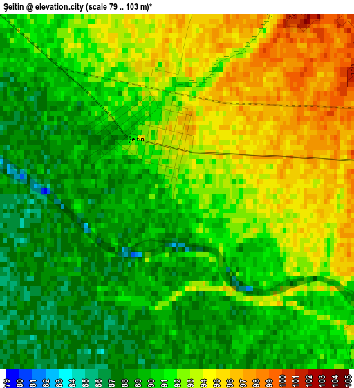 Şeitin elevation map