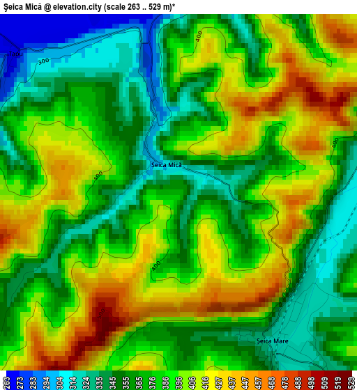 Şeica Mică elevation map