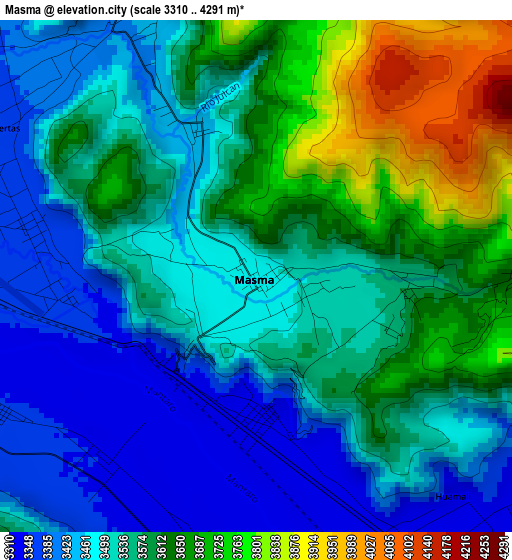 Masma elevation map