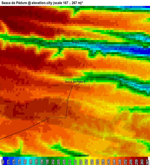 Seaca de Pădure elevation map