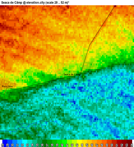 Seaca de Câmp elevation map