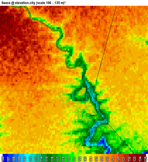 Seaca elevation map