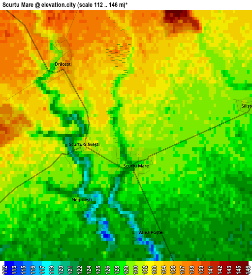 Scurtu Mare elevation map