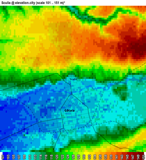 Sculia elevation map