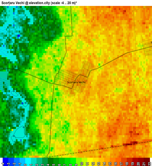 Scorțaru Vechi elevation map