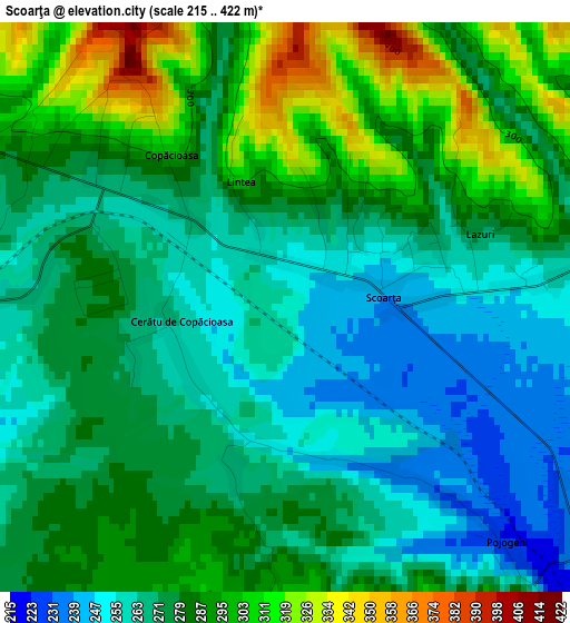 Scoarţa elevation map