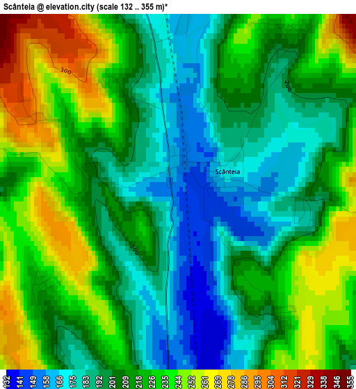 Scânteia elevation map