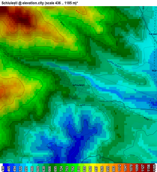 Schiulești elevation map