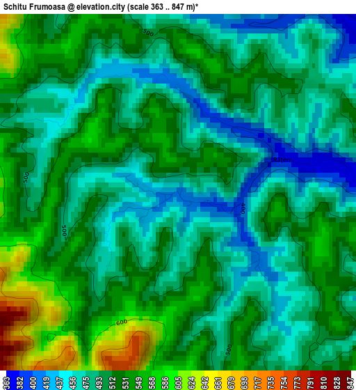 Schitu Frumoasa elevation map