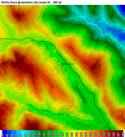 Schitu-Duca elevation map