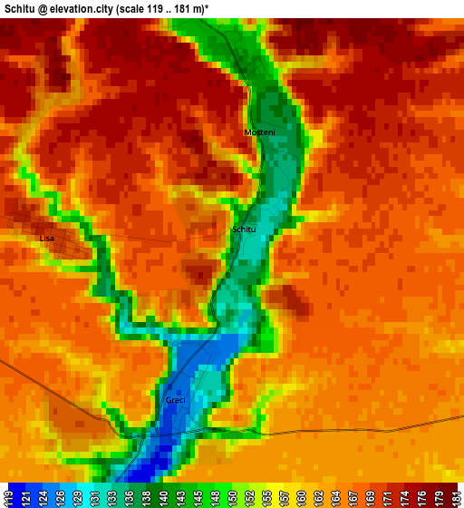 Schitu elevation map