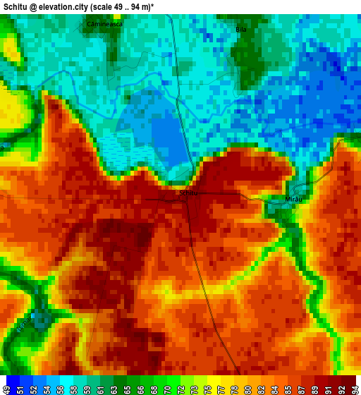 Schitu elevation map