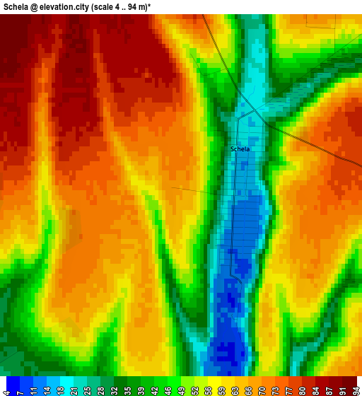 Schela elevation map