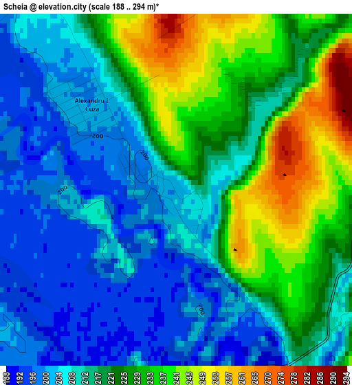 Scheia elevation map