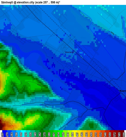 Săvineşti elevation map