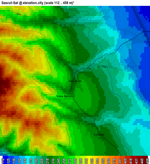 Sascut-Sat elevation map