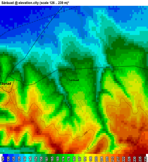 Sărăuad elevation map