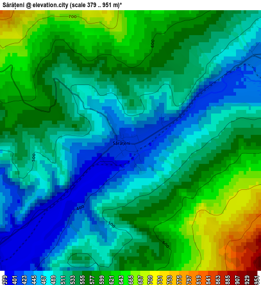 Sărățeni elevation map