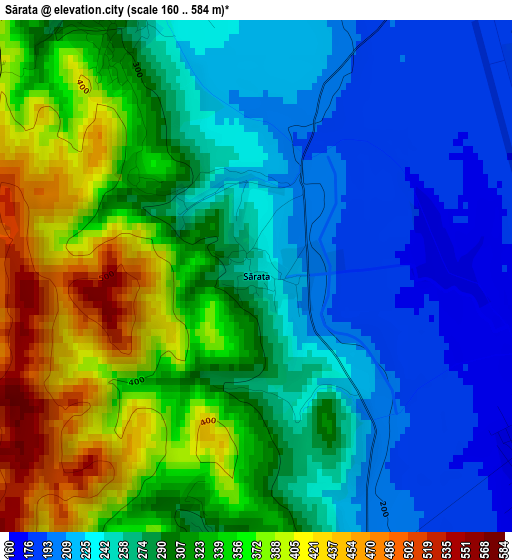 Sărata elevation map