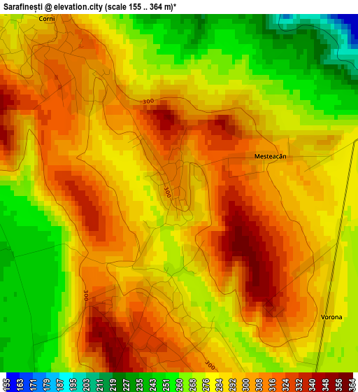 Sarafinești elevation map