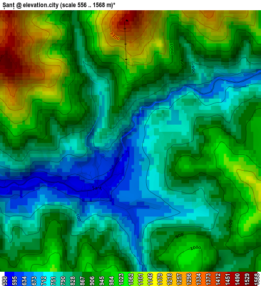 Șanț elevation map