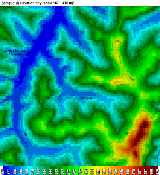 Şamşud elevation map