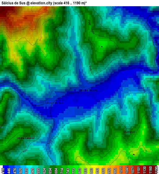 Sălciua de Sus elevation map