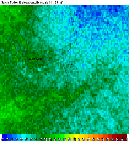 Salcia Tudor elevation map