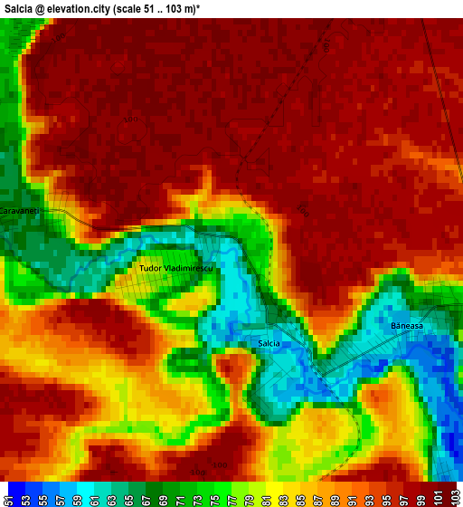 Salcia elevation map