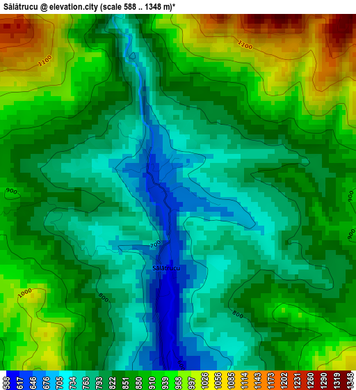 Sălătrucu elevation map