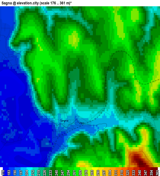 Sagna elevation map