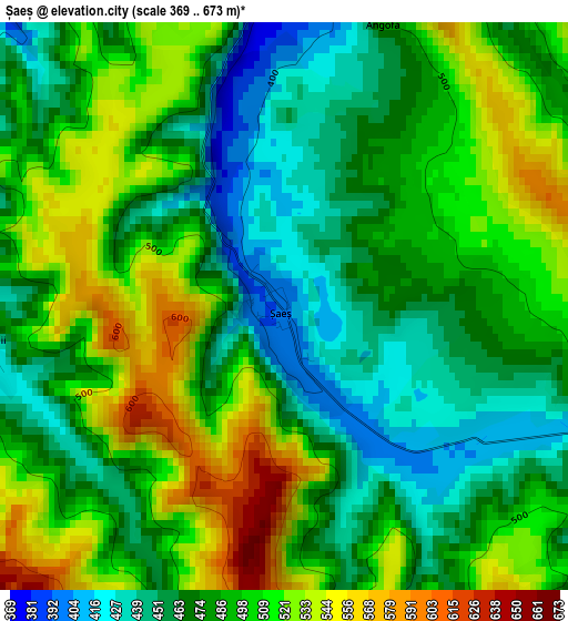 Șaeș elevation map