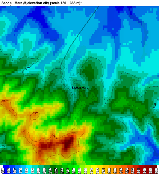 Sacoșu Mare elevation map