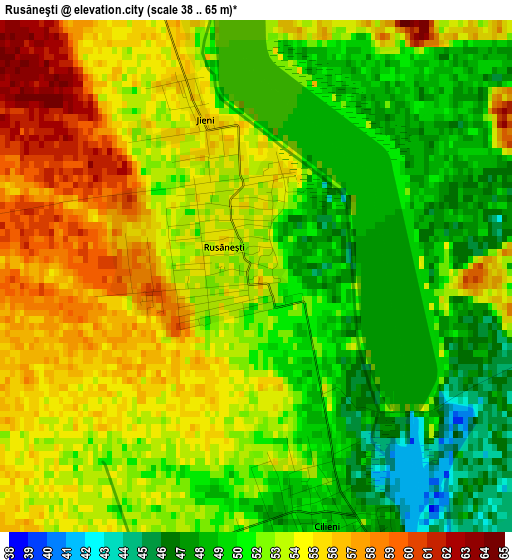 Rusăneşti elevation map