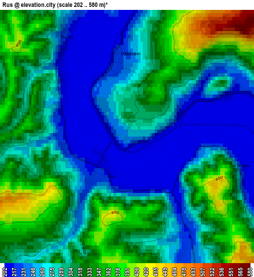 Rus elevation map