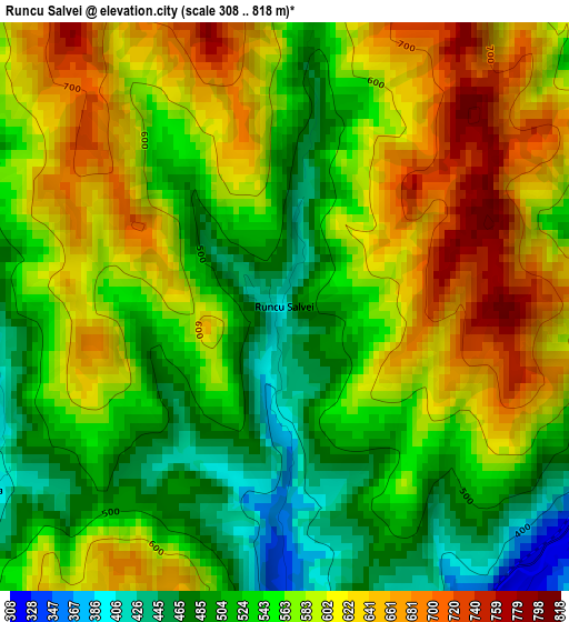 Runcu Salvei elevation map