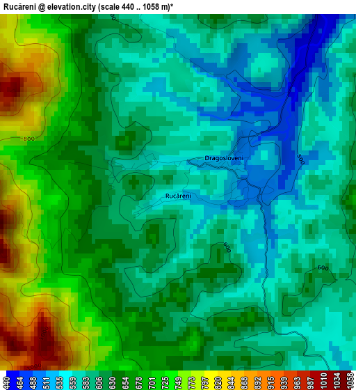 Rucăreni elevation map