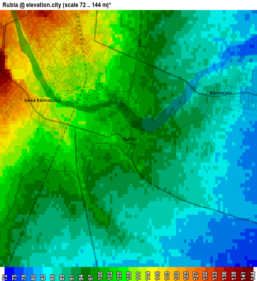 Rubla elevation map