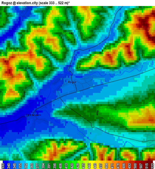 Rogoz elevation map