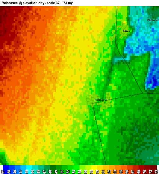 Robeasca elevation map