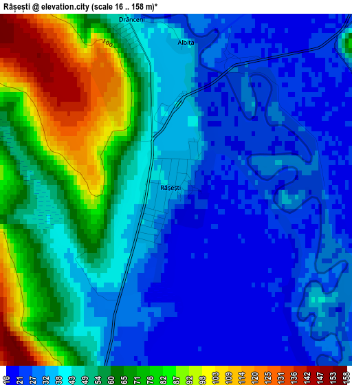 Râșești elevation map