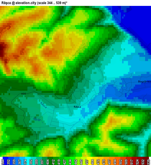 Râşca elevation map