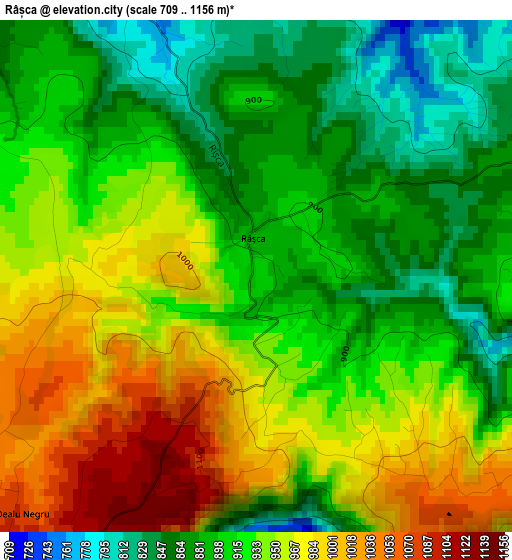 Râșca elevation map