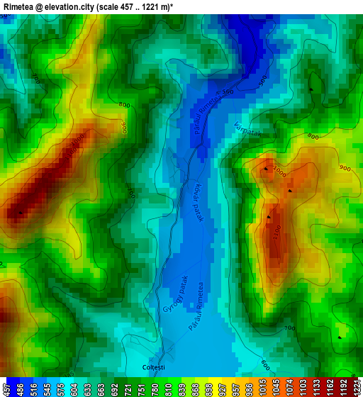 Rimetea elevation map