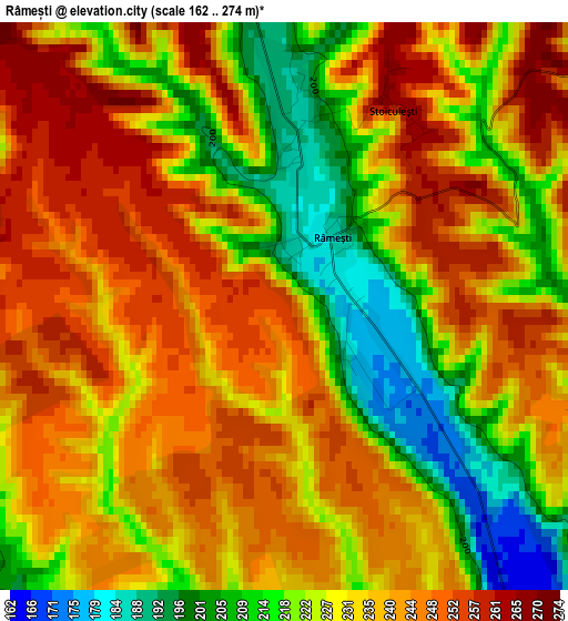 Râmești elevation map