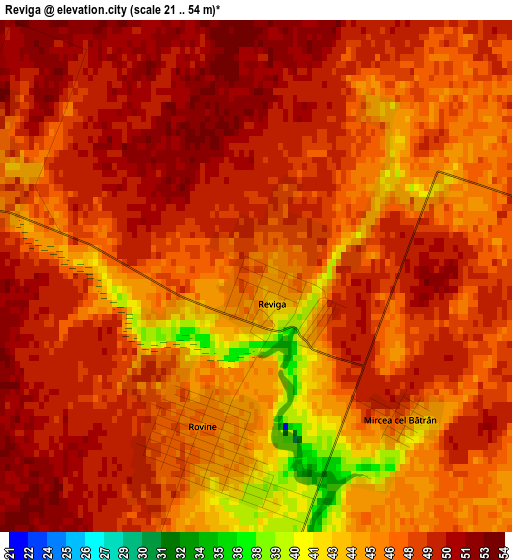 Reviga elevation map